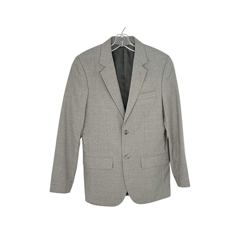 Apt 9 36S Gray Slim Fit Mens Blazer Sport Coat Suit Jacket 2 Button